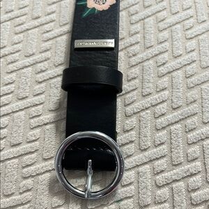 Rebecca Minkoff Black Belt with Silver Buckle